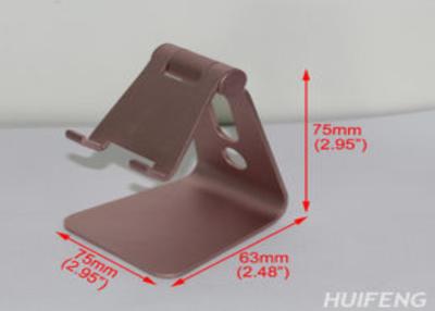 China Aluminum Alloy Phone Holder Stand Durable Rose Red Color Decoration Accessories for sale