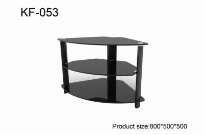 China Fashionable Small Tablet Table Stand / Tempered Glass And Metal TV Stand for sale