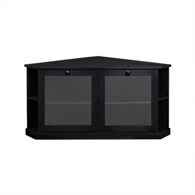 China Home Furniture Wooden TV Stand With Clear Tempered Glass Door , Wooden TV Cabinet for sale