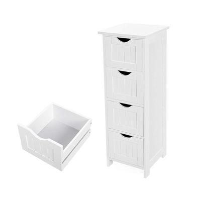 China Durable Wholesale High Quality Wooden Bathroom Vanity Cabinet Space Saver 4 Drawer Cabinet for sale