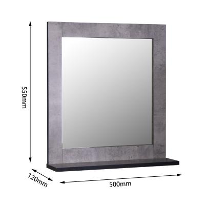 China Modern Modern Concrete Bathroom Mirror Hanging In The Wall With A PB Paper Panel And Frame Laminated for sale