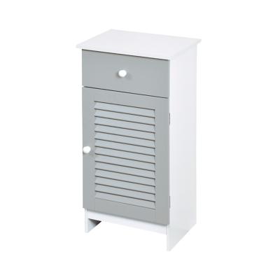 China Contemporary Modern Single Drawer Free Standing Small Bathroom Cabinet With Shutter Door for sale