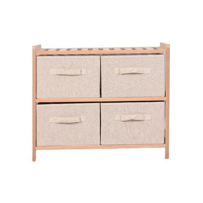 China Factory Direct Durable Hot Sale Fir Wooden Nonwoven Organizer Living Room Drawer Wardrobe Cabinets for sale