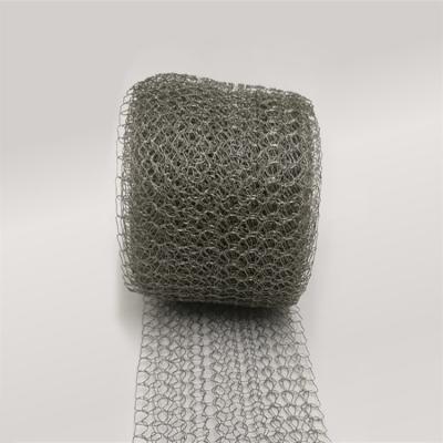 China Silver Plain Weave Stainless Steel Knitted Wire Mesh Width 200mm for sale