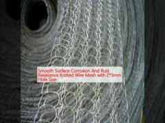 Smooth Surface Corrosion And Rust Resistance Knitted Wire Mesh with 2*3mm Hole Size