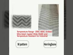 Temperature Range -200C-800C Knitted Wire Mesh Gasket Wide Width and Temperature Resistant for Industrial