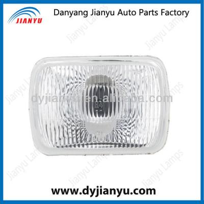 China Metal 7 inch square metal semi-sealed beam, head lamp, main lights, auto lamp front fog lamp JY106 for sale