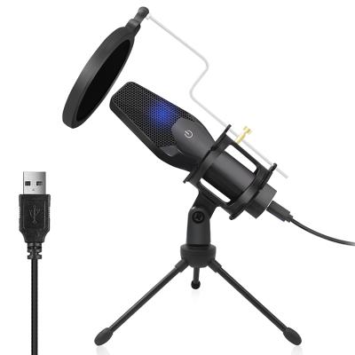 China Latest New Wholesale X5 USB Studio Microphone Perfect Sound Professional Condenser Professional Gaming Microphone Mics MIC for sale