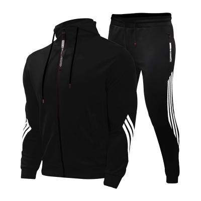 China 2021 New Arrival Breathable Sweatsuit Men Set Custom Logo Hoodie And Pants Set for sale