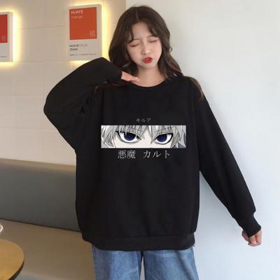 China Fashion X Kyluja Women's Anti-Wrinkle Print Hooded Pullover Women's Anime Fashion Street Wear Themed Tops for sale