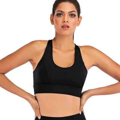 China QUICK DRY breathable upper shockproof cross back bra ladies gym yoga fitness pump exercise sports bra for sale