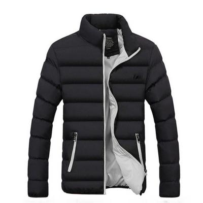 China Custom Thick Warm Zipper Windproof Jacket Men's Waterproof Jacket Men's Comic Logo Collar Down Jacket for sale