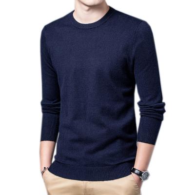 China Wholesale New Winter Sweater Men's Wool Straight Round Neck Sweater Men Anti-wrinkle Pure Sweater Men for sale