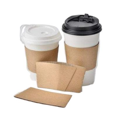 China Disposable hot paper cup sleeve, custom paper coffee cup sleeve with logo, coffee paper cups for sale