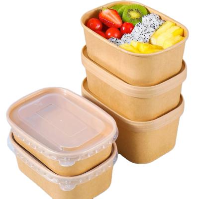 China China Factory Supply Hot Sale Rectangle Paper Food Container Lid Card Waterproof Clear Food Box for sale