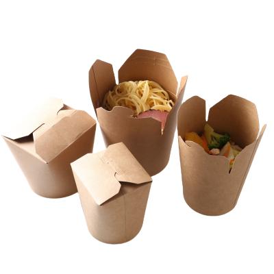 China Hot Selling Disposable Take Out Disposable Noodle Rice Fruit Container Paper Food Box Container for sale