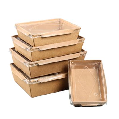 China Wholesale Disposable Food Container Salad Box Wrapping Paper Biodegradable Disposable Food Bowl for sale