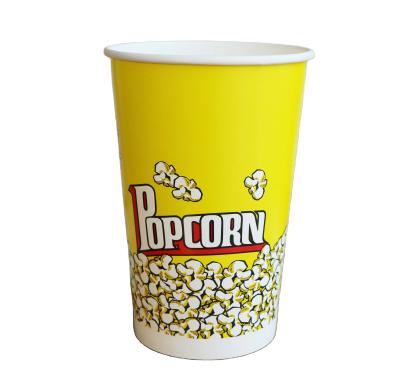 China Disposable Popcorn Paper Cups Wholesale 32 Ounce Popcorn Cups Custom Printing Small MOQ for sale