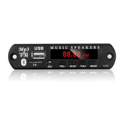 China DC 12V Mic Radio FM MP3 (Optional) Stereo Radio Decoder Panel USB TF Audio Module For Car Music mp3 Remote Speaker for sale