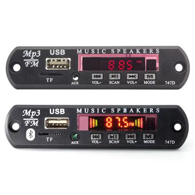 China Mp3 5v-12v BT5.0 Car USB MP3 Player Wireless TF Card Slot Decoding FM Radio Module (Optional) Stereo Board/USB/FM/Module for sale