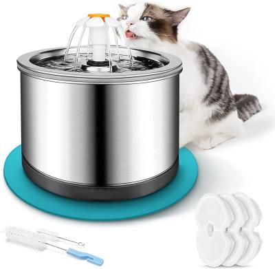 China Newest Automatic Outdoor 2.5L Circle Water Drink for Pet Cat Water Fountains, Stainless Steel Dog Water Fountain for sale