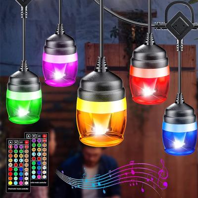 China 2021 New Waterproof Outdoor Garden Porch High Light Bulb For Outdoor Party Lights Music Led String Lighting Camping for sale