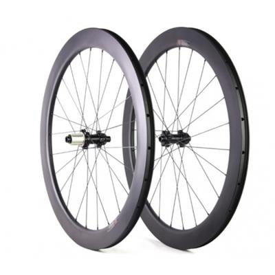 China Road Bikes Hot Sale 700c 50mm Depth Road Disc Brake Carbon Wheels Tubeless Carbon 25mm Width Bike Wheelset With 3k Matte for sale