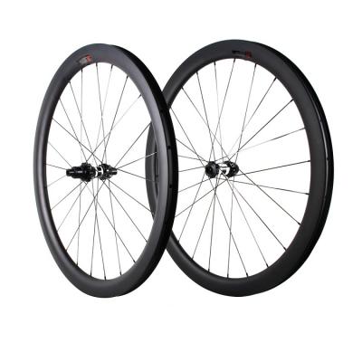 China Road Bicycles Bike Wheel 700c Road Bike Use 33/38/45/50/60mm Disc Brake Or Rim Brake 50mm Bicycle Carbon Wheelset for sale