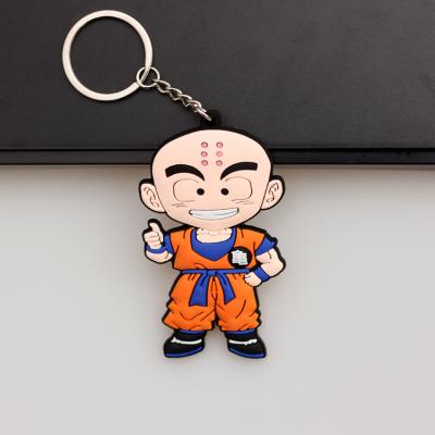 China Key Chain Mini Crystal Dragon Ball Z Amine Key Chains Wholesale Acrylic Resin Rubber Plastic Decoration Dragonball 3D Key Chains for sale