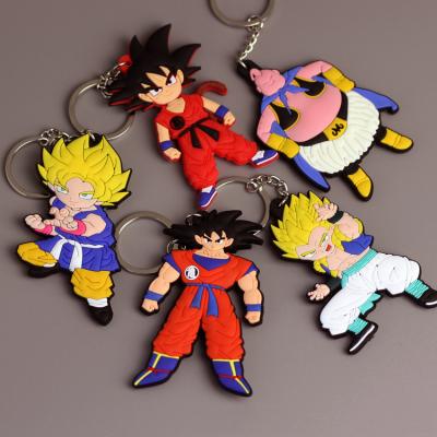 China Wholesale Keychain Amine Key Chains 3D Mini Crystal Acrylic Plastic Rubber Resin Decoration Dragonball Key Chains Dragon Ball Z for sale