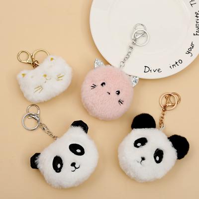 China Wholesale Custom Cute Soft Mini Plush Toy Doll Soft Cloth Puff Ball Keychains Promotion Gift For Women And Girls for sale