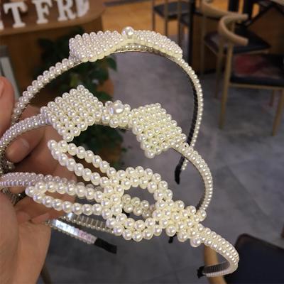 China Fashion Hot Sales Women Friendly Material Hair Accessories Colorful Luxury Pearl Headband For Girls Hair Accessories for sale