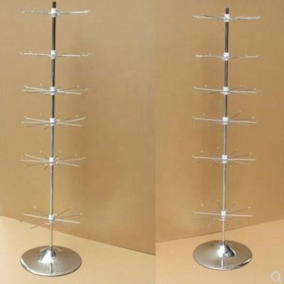 China Wholesale Manufacture Four Tier 24 Hook Spinner Rack Floor Display Rack Four Tier Spinner Rack for sale