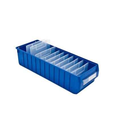 China Manufacturer 600*117*90 Mm Parts Storage Bin Manufacturer 600*117*90 Mm Sustainable Plastic Warehouse Workshop Storage Divided Boxes Big Long for sale