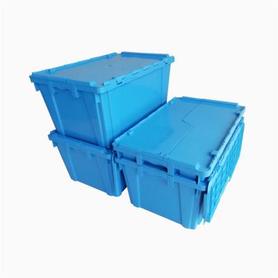 China Wholesale Custom Logo Plastic Strapped Lid Moving Stackable Plastic Beer Crate for sale