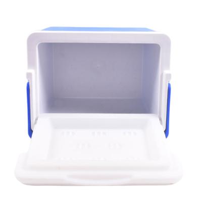 China Waterproof Hot Selling 10l EPS Portable Blue Fold Ice Incubator Cooler Box for sale