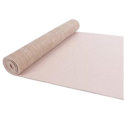 China High Quality Universal Fitness Exercise Natural Rubber Jute Yoga Mat Custom Printing for sale