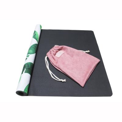 China Tear resistant and easy to clean new design custom foldable tear resistant rubber print suede yoga mat for fitness or exercise for sale