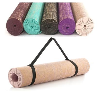 China Tear Resistant/Waterproof/Easy To Clean Wholesale Custom Made Natural Fiber Fitness Jute Non-Slip Environmental Friendly Yoga Mat For Women for sale