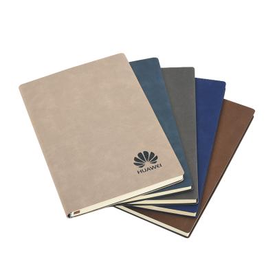 China Promotional Softcover A5 PU Leather Notebook Soft Cover Set With Pen In Gift Box for sale