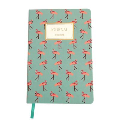 China PU Cover A5 Size Single Journal Notebook Printed Leather Customer Printing Notebook for sale