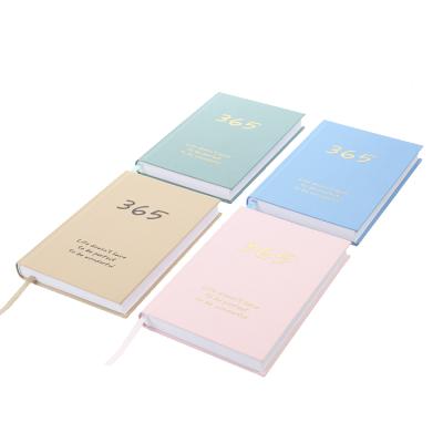 China School Supplies A5 Hardcover Book Paper Board Hard Daily Notebook Best Quality Gold Stamping Custom Logo Notepad for sale