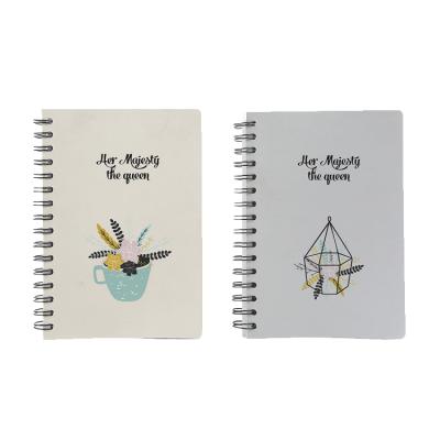 China Custom Print Easy Enrollment Eco-Friendly A5 Size Spiral Notebook Hardboard Cover Cheap Paper School Exercise Book for sale