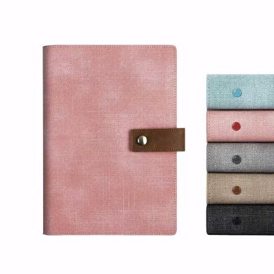 China Wholesale Hardcover Cloth Like PU Hardcover Journal Loose Leaf Notebook With Clasp for sale