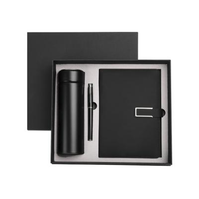 China High End Leather Craft A5 Magnet Closure Notebook With Vacuum Cup And Pen For Business Gift Set for sale