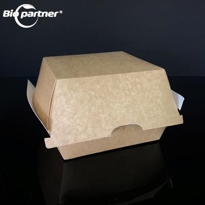 China Bio-degradable BH3 wholesale waterproof double printing togo fold out disposable cardboard burger box for sale