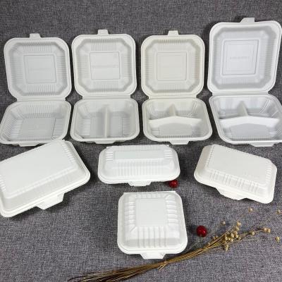 China Cornstarch Z9 Biodegradable disposable cornstarch lunch box restaurant tableware dinner set plastic packaging corn starch food container for sale