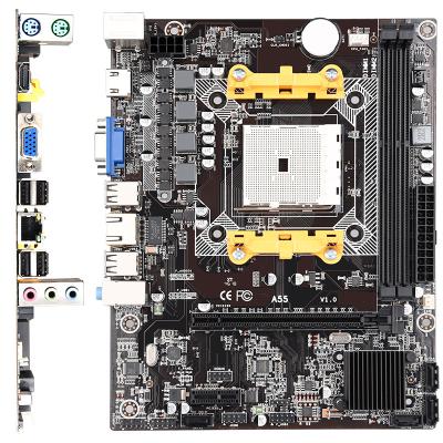 China A55 Lega Desktop 1155 Motherboard For Sale Channel Status Item Ram SATA MSI Card Socket CPU RDA Support Program Desktop for sale