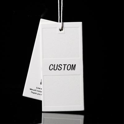 China Custom Paper Logo Clothing Hang Tags Anti-wrinkle Label Hang Tags With String for sale