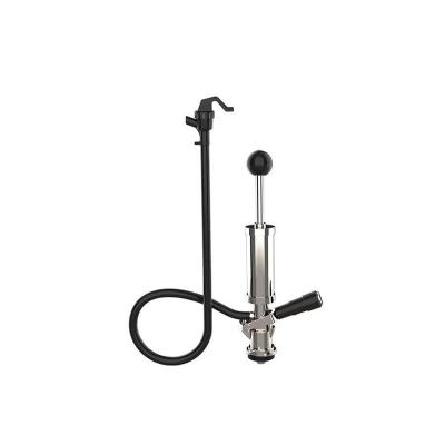 China CLASSIC 4 Inch Stainless Steel Hand Beer Pump With D Type Brass Coupler for sale